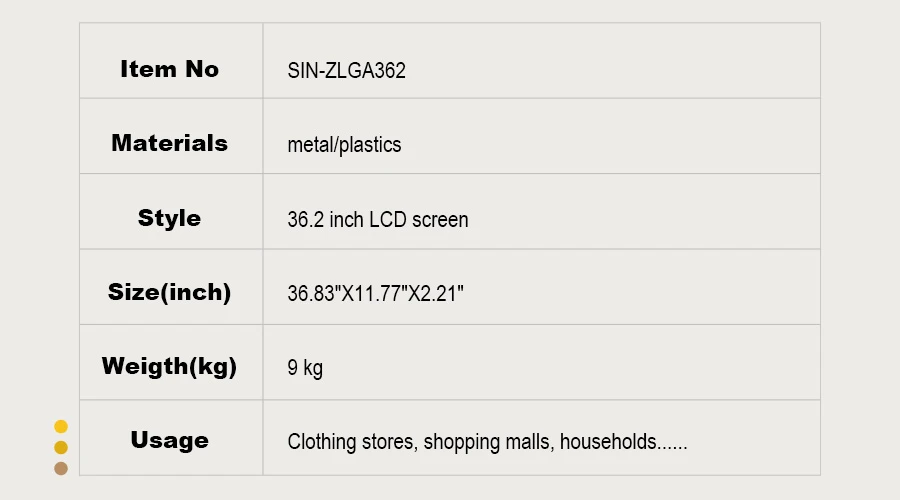36.2 Inch Bar Display Digital Signage